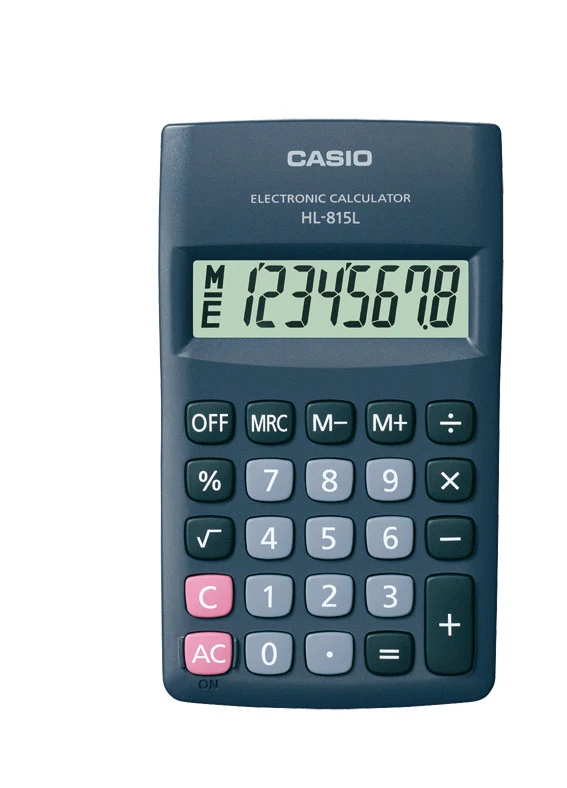 Casio HL-815L Calcolatrice Tascabile 8 Cifre Nero - Calcolatrice di Base
