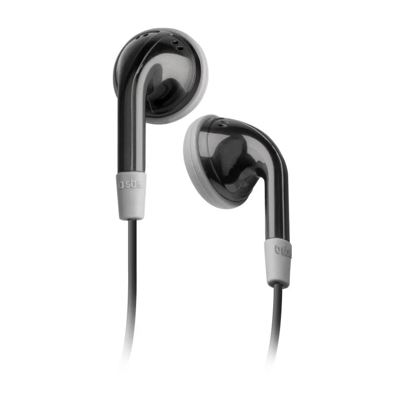 SBS Auricolari Stereo In-ear Cablati con Microfono e Tasto Risposta Jack 3.5mm Nero