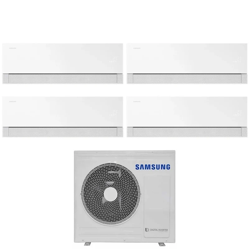Condizionatore Quadri Split Samsung WindFree Première White 7+7+9+15 con AJ080TXJ4KG R-32 Wi-Fi Integrato