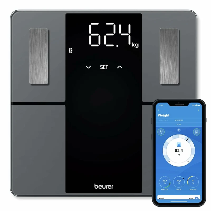 Beurer BF 500 BT Bilancia Diagnostica Bluetooth Analisi Corporea 180kg 8 Utenti Nero