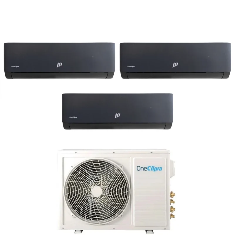 Condizionatore Trial Split OneClima Prime Black 9+9+18 con MLT27x3/Y24 R-32 Wi-Fi Integrato