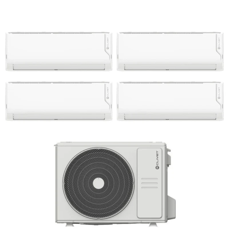 Condizionatore Quadri Split Clivet Cristallo2 9+9+9+12 con MU2-Y 105M R-32 Wi-Fi Integrato