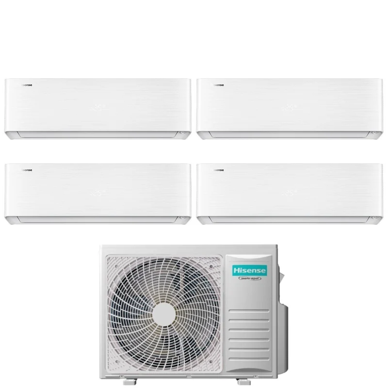 Climatizzatore Condizionatore Hisense Quadri Split Inverter serie ENERGY PRO X 12+12+12+12 con 5AMW105U4RQC R-32 Wi-Fi Integrato 12000+12000+12000+12000