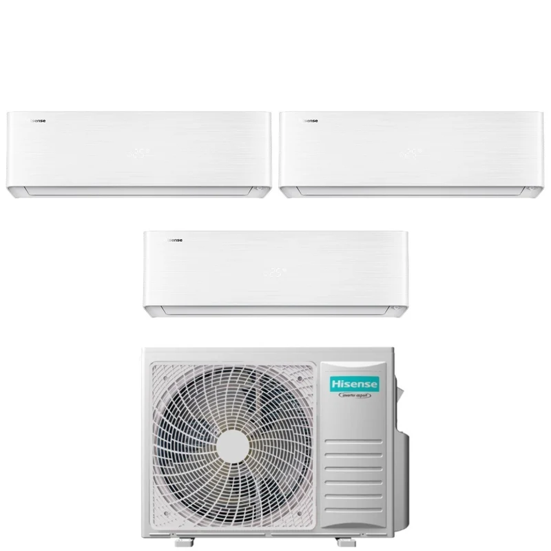 Climatizzatore Condizionatore Hisense Trial Split Inverter serie ENERGY PRO X 9+9+12 con 3AMW62U4RJC R-32 Wi-Fi Integrato 9000+9000+12000