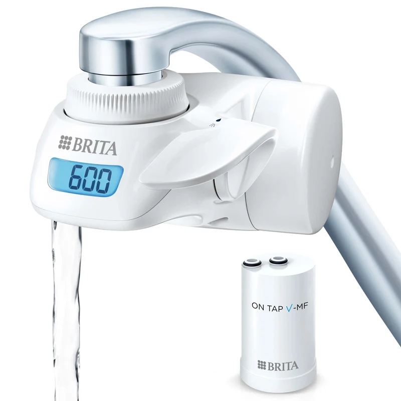Brita Sistema Filtrante On Tap Pro V-MF per Rubinetto con Display LCD - 1 Filtro HF 600 L incluso, 5 Adattatori