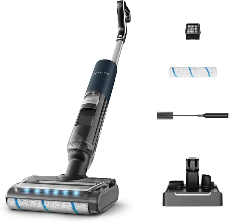 Rowenta X-Clean 7 Lavapavimenti Senza Fili GZ5736E0 Wet & Dry 250W Autonomia 50 min Autopulizia Asciugatura 60°C