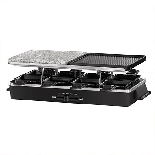 Russell Hobbs Raclette Multi 3 in 1 Nero 1400W 8 Persone con Rivestimento Antiaderente