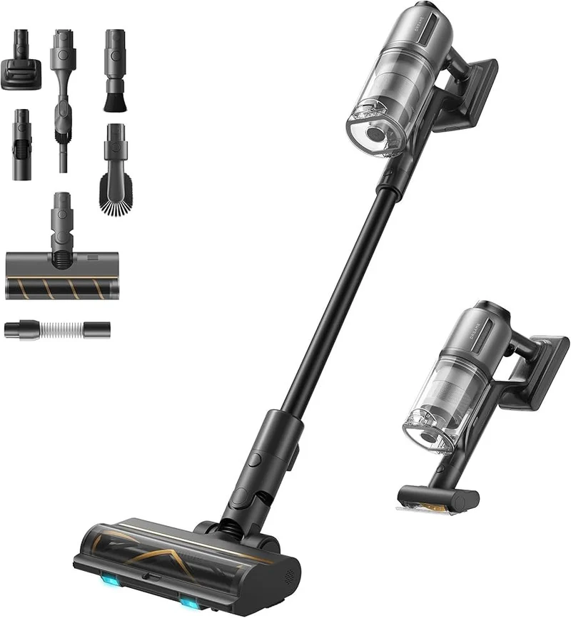 Dreame Z30 Scopa Elettrica Senza Fili 310 AW, Autonomia 90 Min, Filtro HEPA 14, Rilevamento Automatico Sporcizia