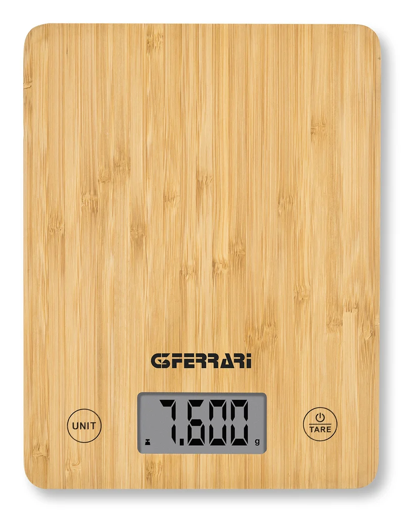 G3 Ferrari Bilancia cucina elettronica bamboo G20166 - Capacità 10kg Precisione 1g