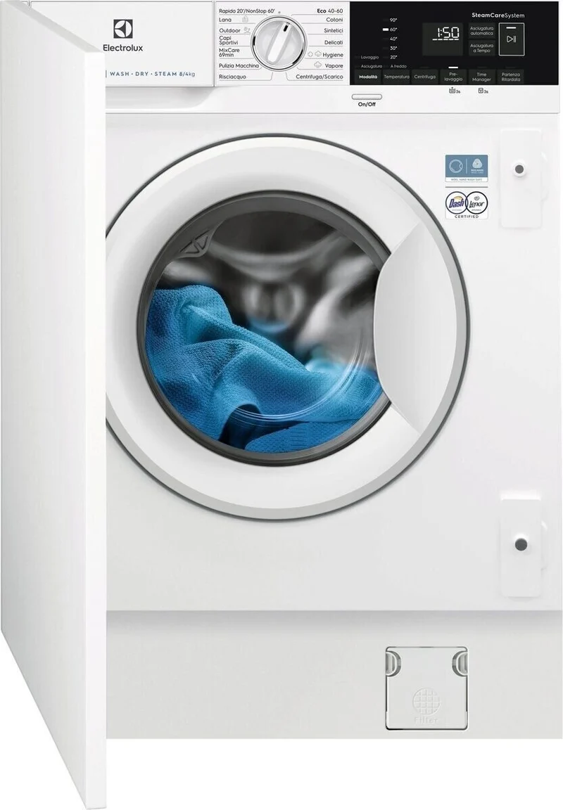 Electrolux Lavasciuga da Incasso EW7W84BDBI Serie 700 8/4 kg 1600 giri Classe D/B Bianca