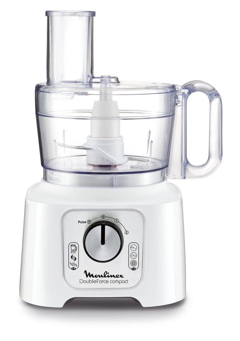 Moulinex Robot da Cucina FP5441 Double Force Compact 2,2 L 800W 25 Funzioni Bianco