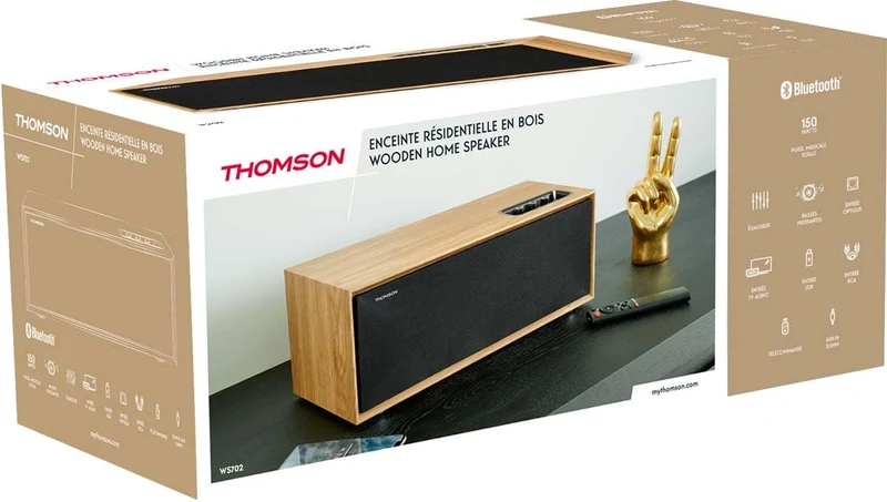 Thomson Cassa Bluetooth WS702 in Legno 150W - Speaker Audio Hi-Fi Wireless