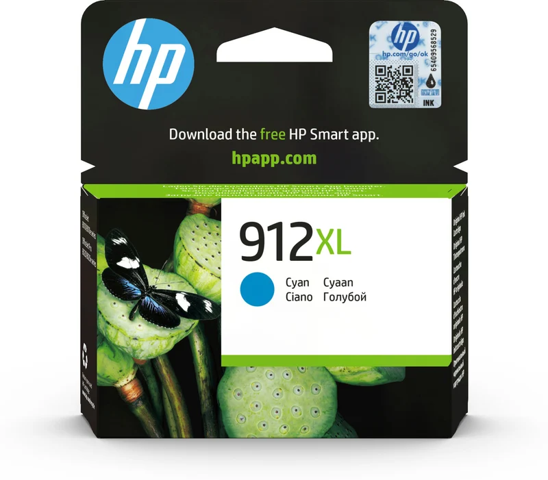 HP Cartuccia Inchiostro Originale 912XL Ciano Alta Capacità 825 Pagine