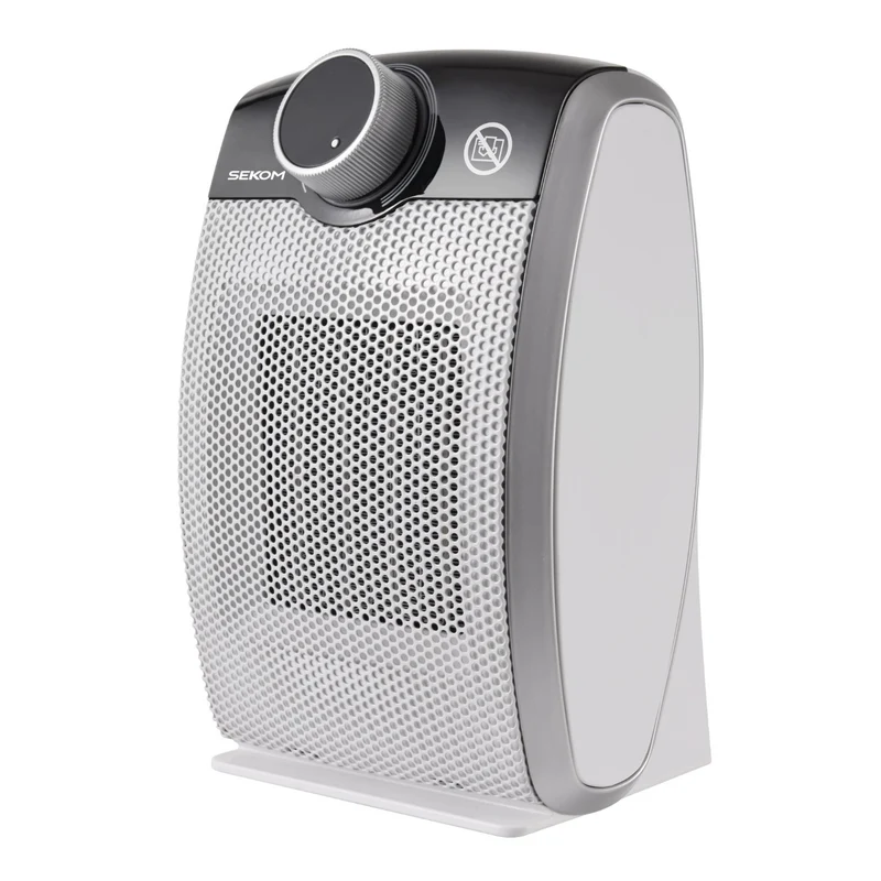 Sekom Termoventilatore da Tavolo SFHC186 1800W con Timer e Termostato Regolabile, Bianco