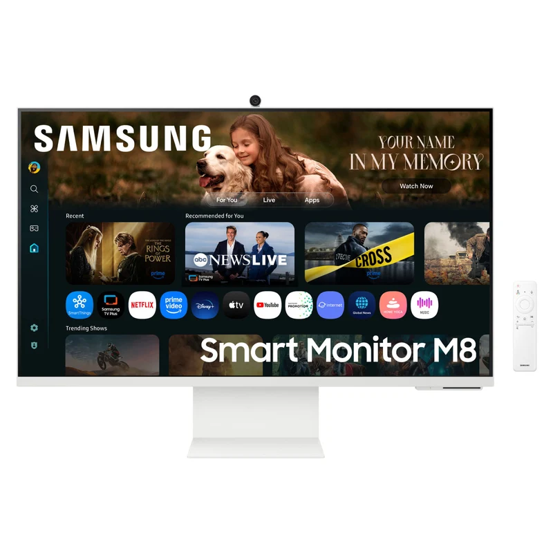Samsung Smart Monitor M8 M80F 32" 4K Ultra HD LCD Bianco con Altoparlanti e Hub USB