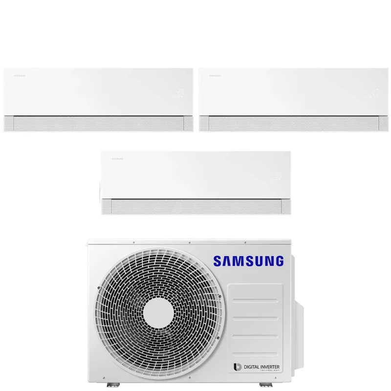 Condizionatore Trial Split Samsung WindFree Première White 9+9+9 con AJ068TXJ3KG R-32 Wi-Fi Integrato