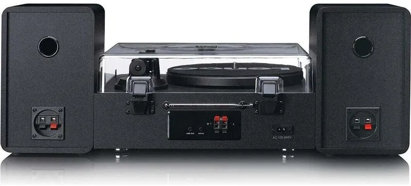 Lenco Sistema Hi-Fi All-in-One MC-760BK Giradischi, Lettore CD, Radio DAB+/FM, Bluetooth 5.3, 30W, Nero