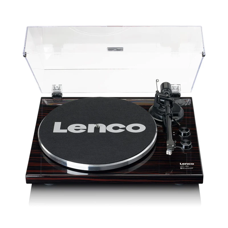 Lenco LBT-189WA Giradischi Bluetooth Anti-Pattinaggio Marrone/Nero a Cinghia