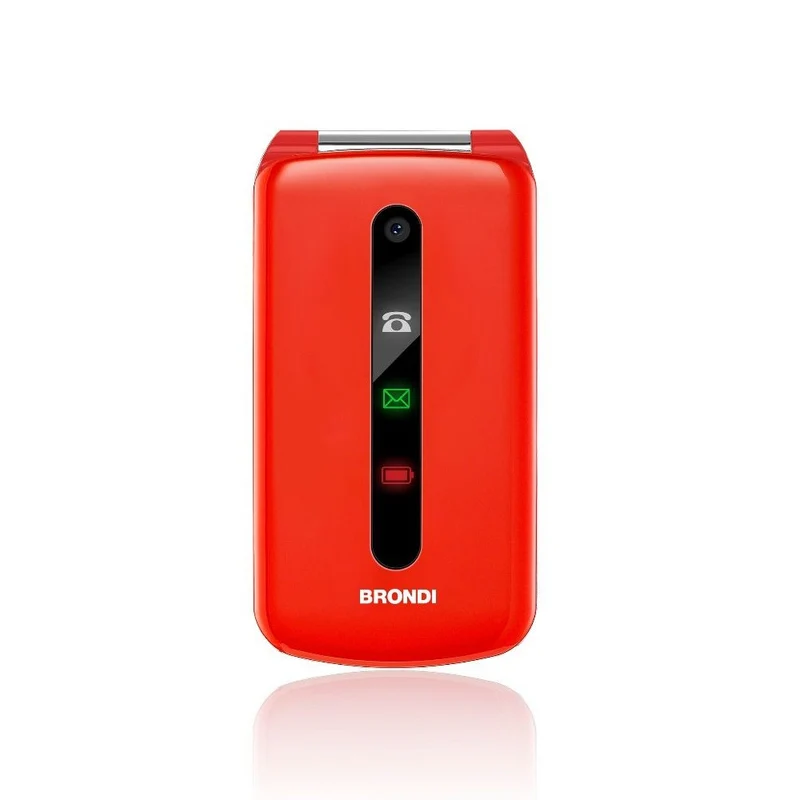 Brondi President Cellulare Base Doppia SIM Rosso 3" Fotocamera 1.3MP Memoria 32GB