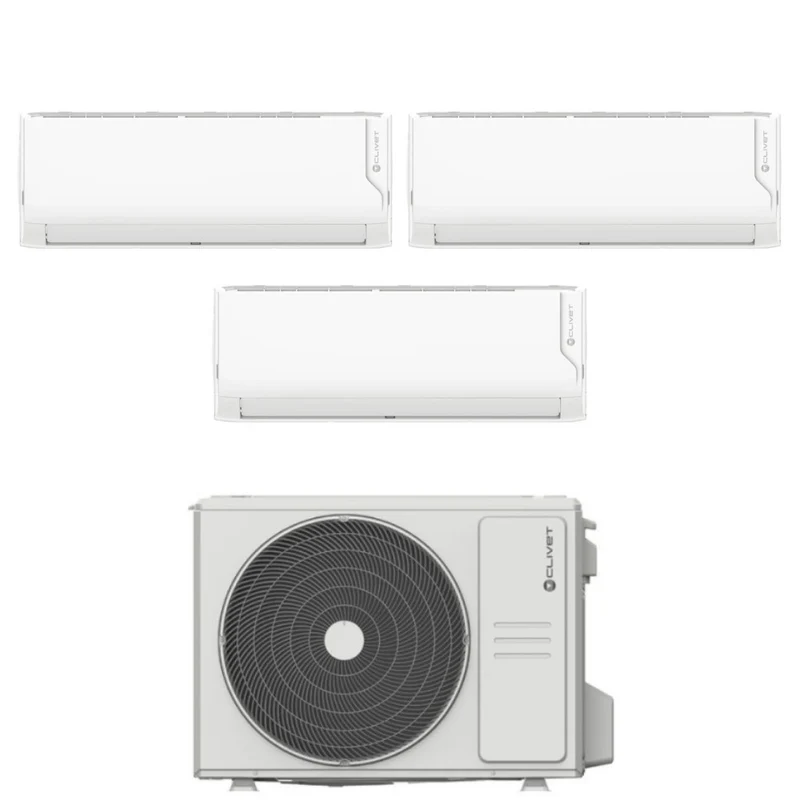 Condizionatore Trial Split Clivet Cristallo2 9+9+12 con MU2-Y 61M R-32 Wi-Fi Integrato