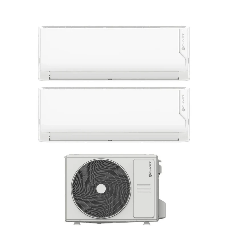 Condizionatore Dual Split Clivet Cristallo2 12+12 con MU2-Y 53M R-32 Wi-Fi Integrato
