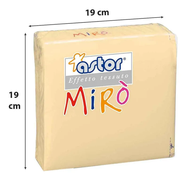 Tovaglioli 2 Veli 38x38 40pz Avorio