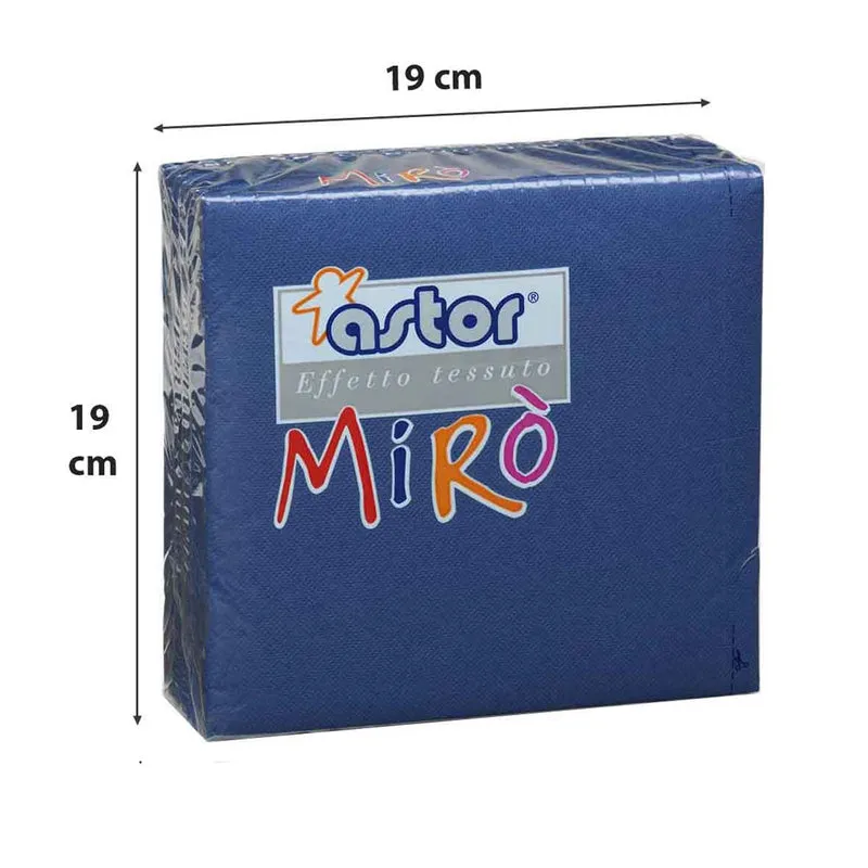 Tovaglioli 2 Veli 38x38 40pz Blu