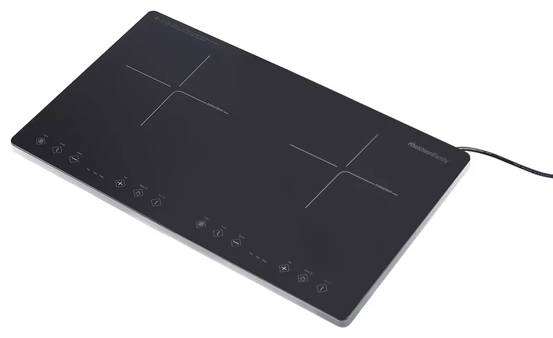 Melchioni Piano cottura a induzione 2 fornelli da incasso 58 cm nero