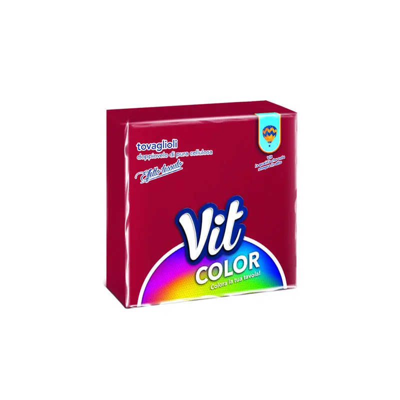 Tovaglioli 2v 33x33 Rosso 25pz Vit