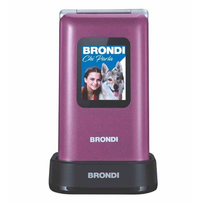 Brondi Amico Prezioso Cellulare a Conchiglia Dual SIM 1.77" Viola Fotocamera 1.3MP