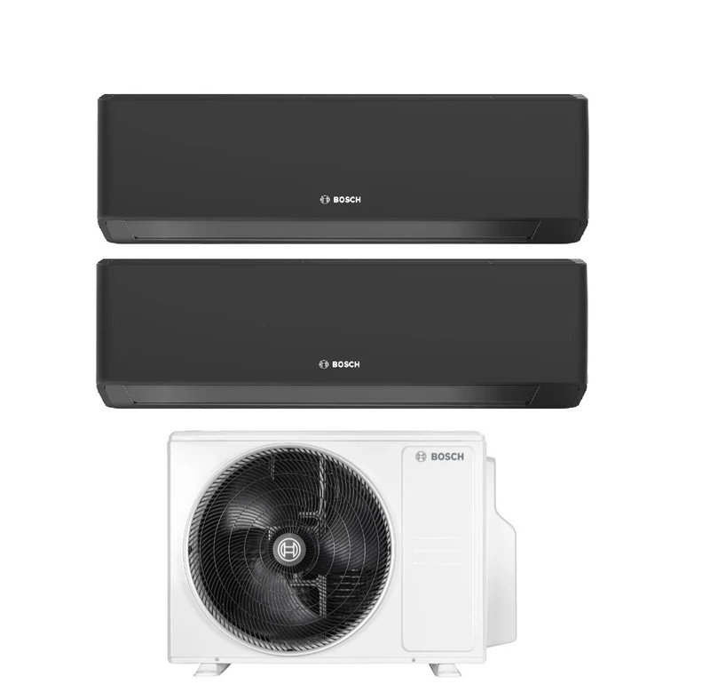 Condizionatore Dual Split Bosch Climate 7000i Black 7+15 con 5000M 53/2 E R-32 Wi-Fi Integrato