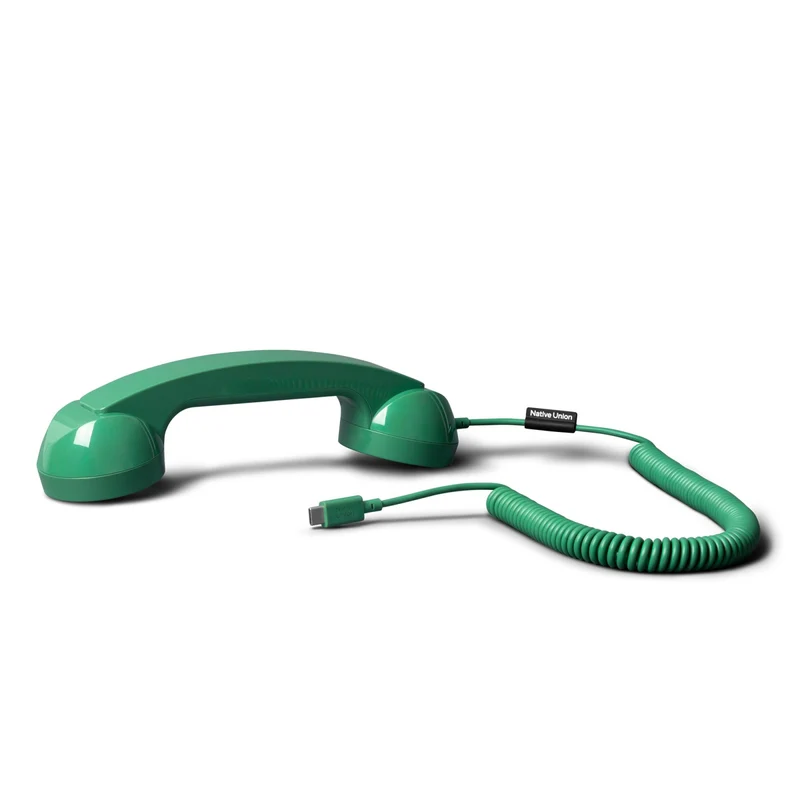 Native Union Pop Phone Auricolare Retrò USB-C con Microfono e Altoparlante - Pino (POP-P-PIN)
