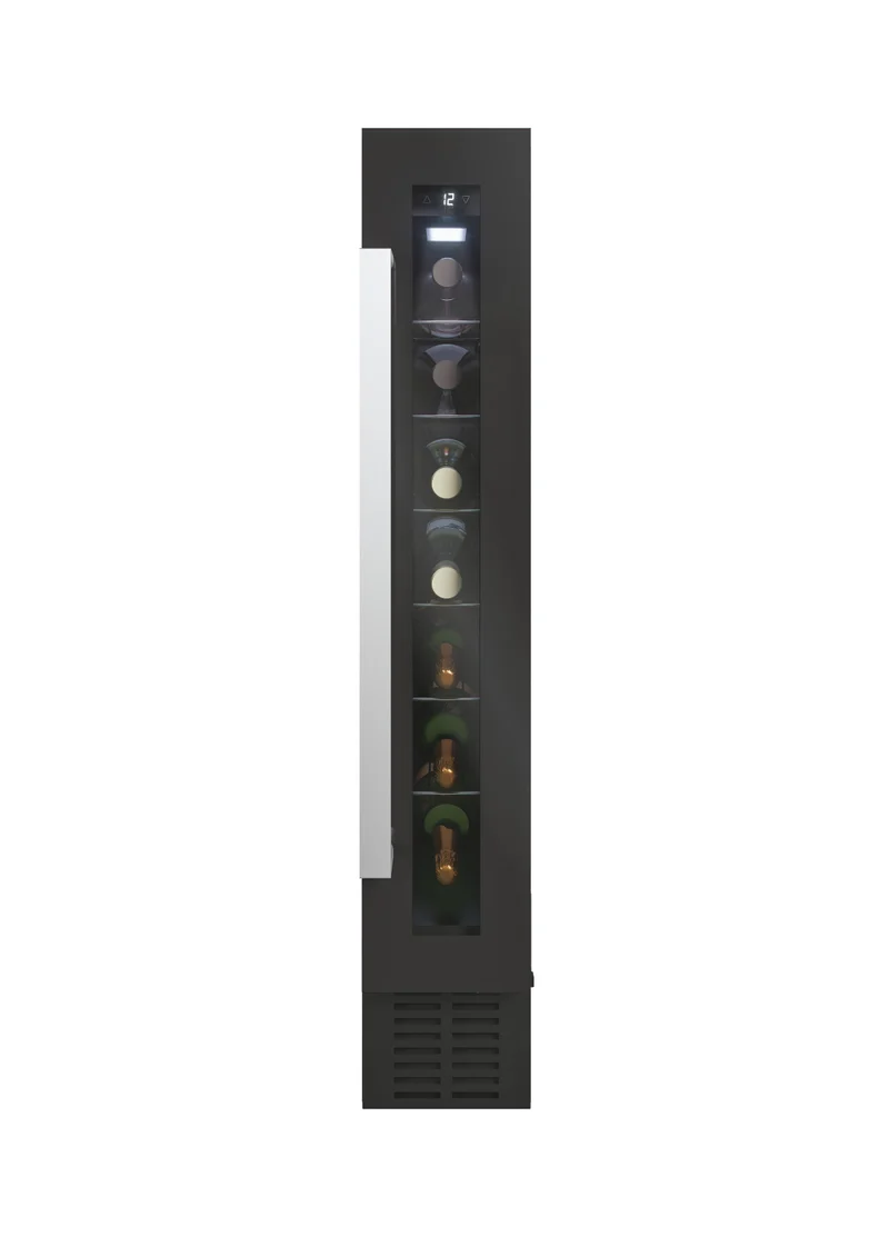 Candy DiVino CCVB 15/1 Cantinetta vino da incasso 7 bottiglie nera con luce LED
