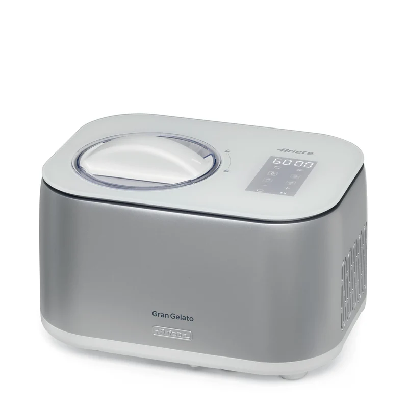 Ariete Gelatiera con Compressore 644 Gran Gelato 4in1 – Gelato, Yogurt, Sorbetto e Granita, 1 kg, 100 W, Acciaio Inox