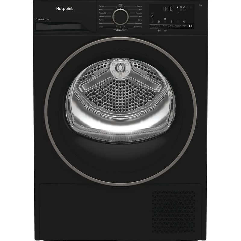 Asciugatrice a Pompa di Calore Hotpoint Ariston HPT 94D BBS IT 9kg Classe C Nera