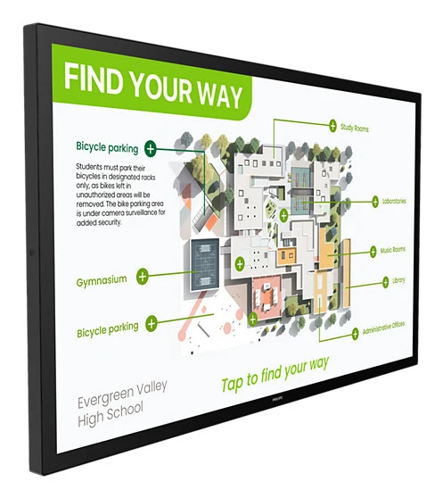 Philips 55" Pannello Interattivo 4K 3000 Series Android 10 Touch Commerciale Nero