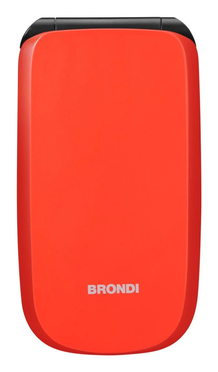 Brondi Raptor Telefono per Anziani Dual SIM 2.8" Clamshell Nero e Arancione