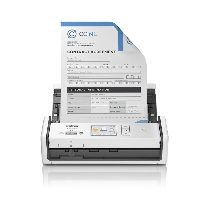 Brother ADS-1800W Scanner ADF Wi-Fi Fronte/Retro 1200x1200 DPI 20ppm Bianco