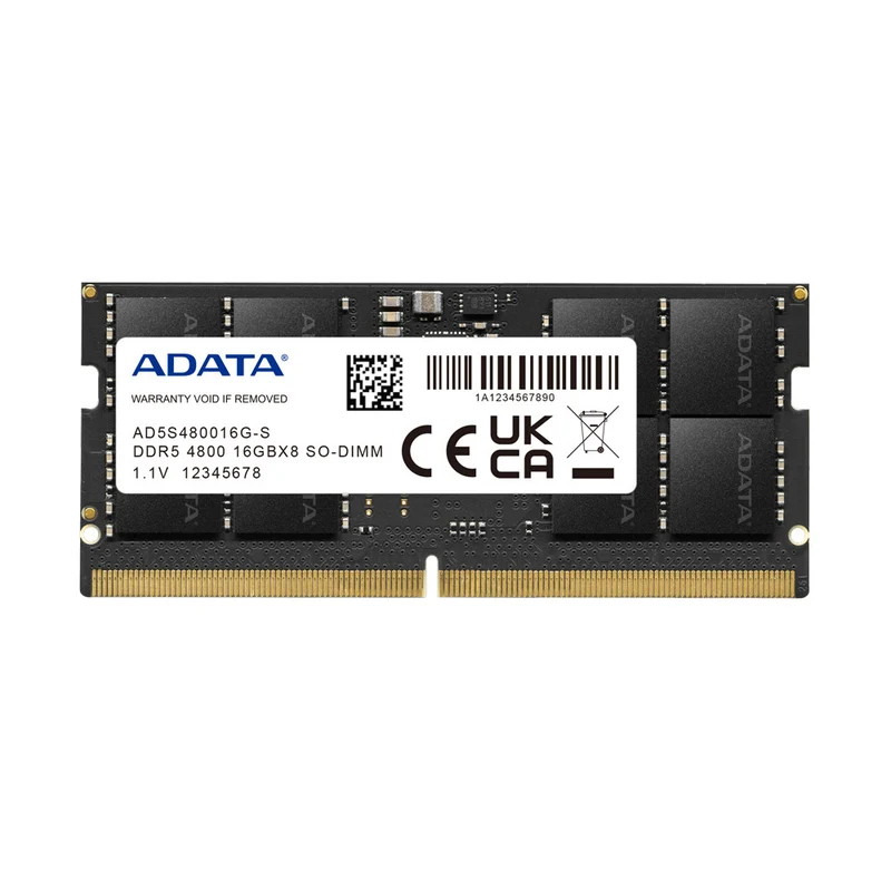 ADATA Memoria RAM 16 GB DDR5 4800 MHz SO-DIMM per Laptop AD5S480016G-S