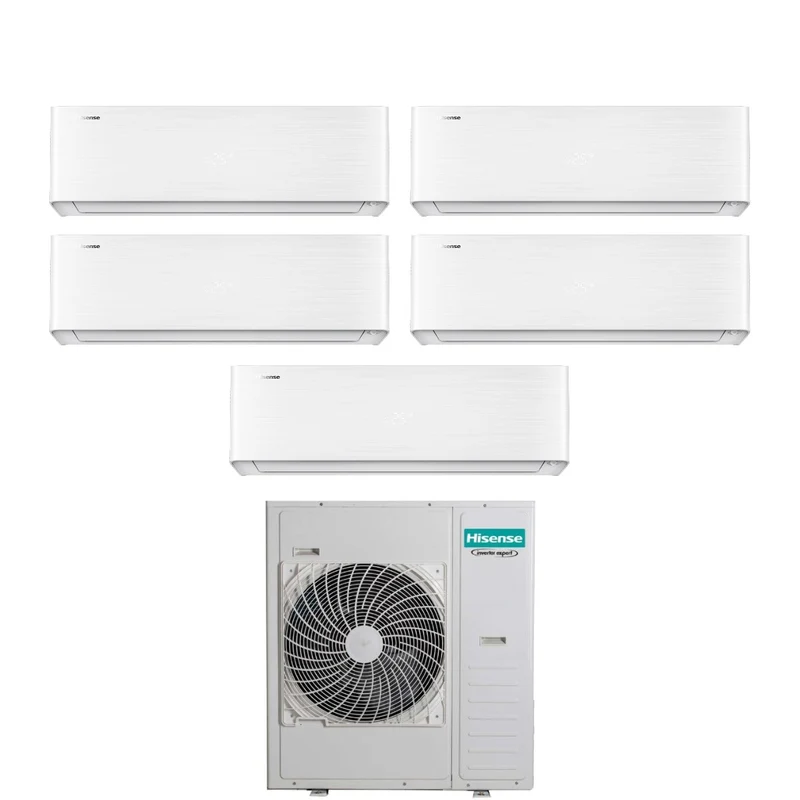Condizionatore Hisense Penta Split ENERGY PRO X 9+9+9+9+18 con 5AMW125U4RTA R-32 Wi-Fi Integrato