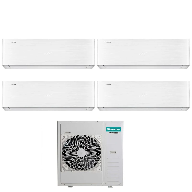 Condizionatore Hisense Quadri Split ENERGY PRO X 9+9+9+18 con 5AMW125U4RTA R-32 Wi-Fi Integrato