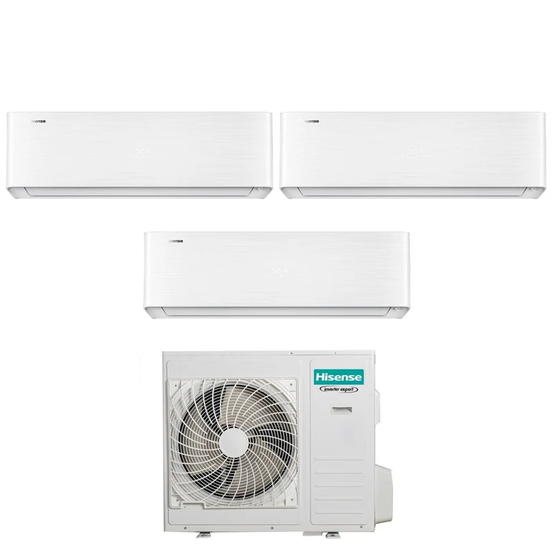 Condizionatore Hisense Trial Split ENERGY PRO X 12+12+18 con 5AMW105U4RQC R-32 Wi-Fi Integrato