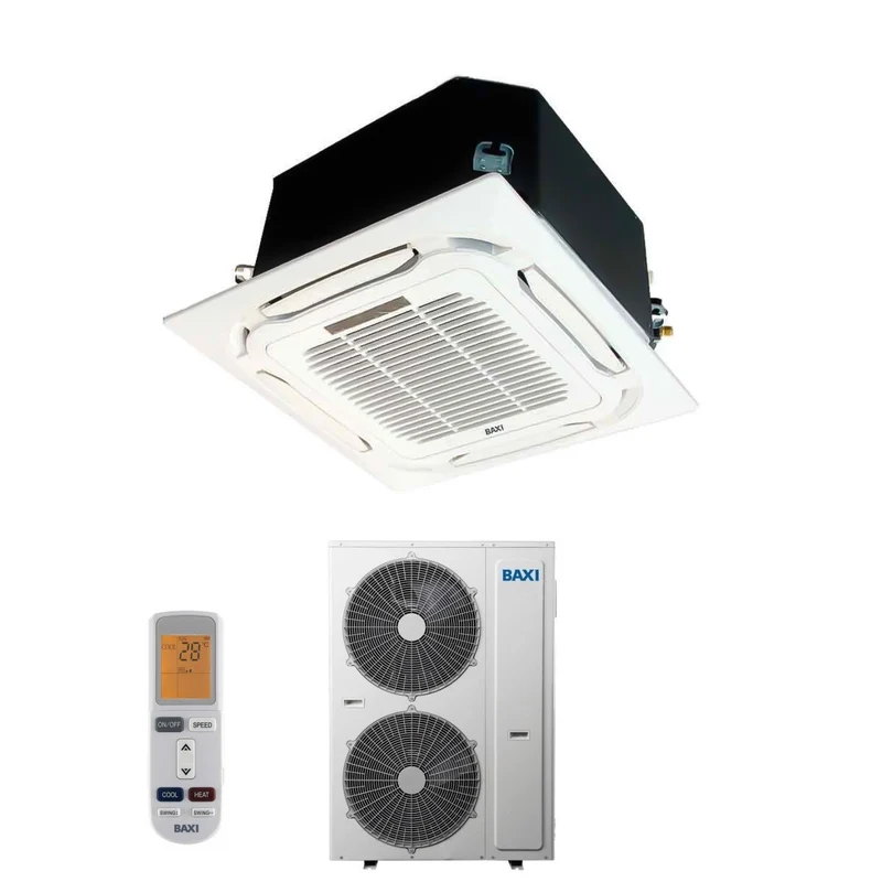 Condizionatore a Cassetta Baxi 48000 Btu RZGBK140 R-32 Trifase Wi-Fi Optional con Telecomando e Pannello