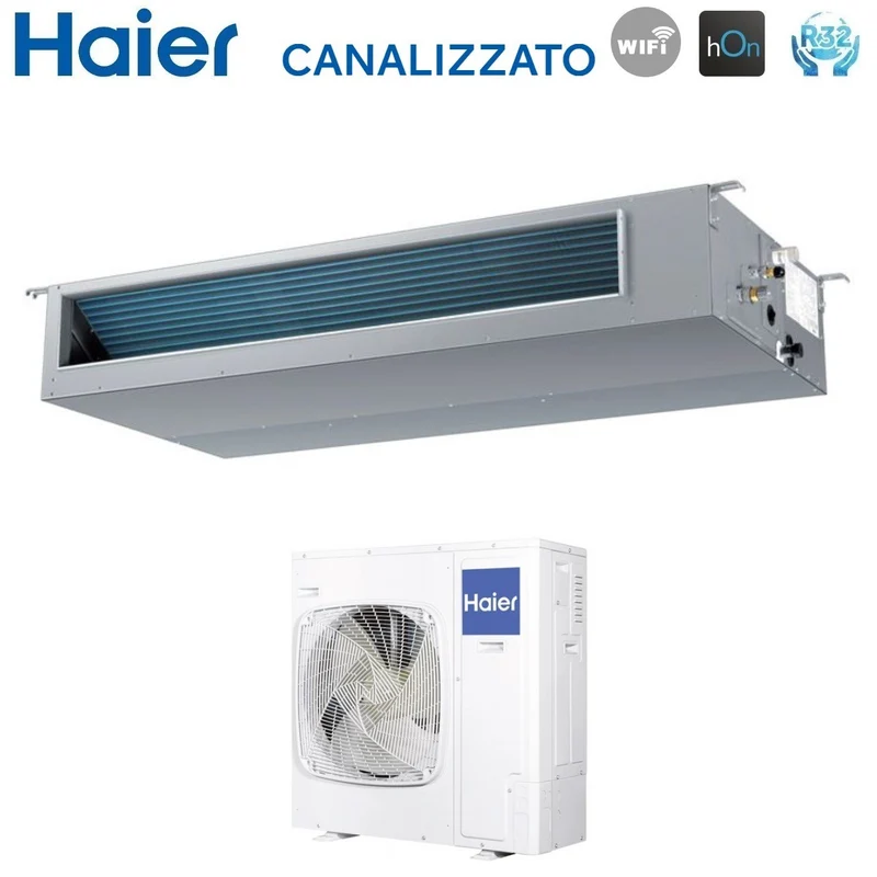 Condizionatore Haier Canalizzato Media Prevalenza 36000 Btu R-32 Wi-Fi Optional