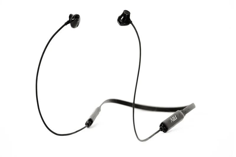 ADJ Auricolari Bluetooth In-Ear Neckband con Microfono, Wireless, Doppia Connessione, 8h Autonomia, Nero