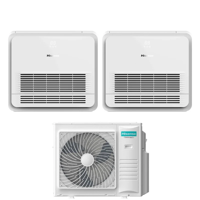 Climatizzatore Condizionatore Hisense Dual Split Console 18+18 con 5AMW105U4RQC R-32 Wi-Fi Optional con Telecomando di serie 18000+18000