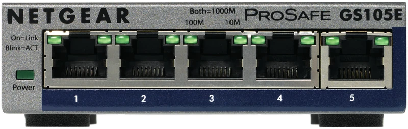 NETGEAR GS105E Switch di Rete Gestito L2/L3 5 Porte Gigabit Ethernet Grigio