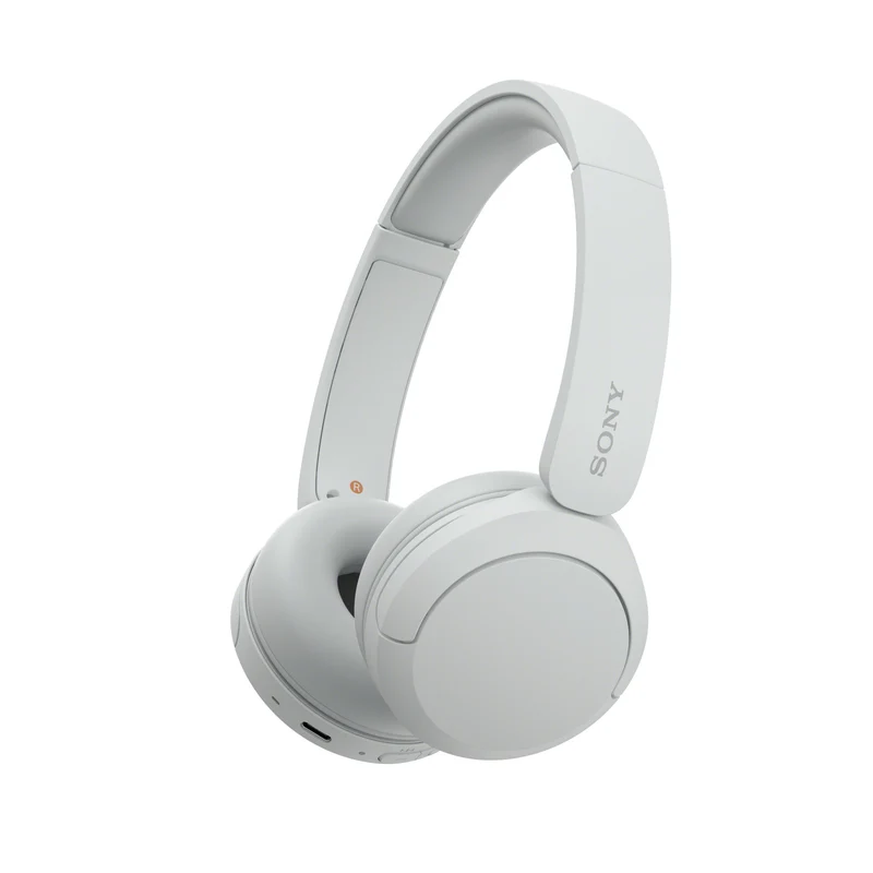Sony WH-CH520 Cuffie Bluetooth Wireless On-Ear Bianche 50 Ore Batteria Ricarica Rapida