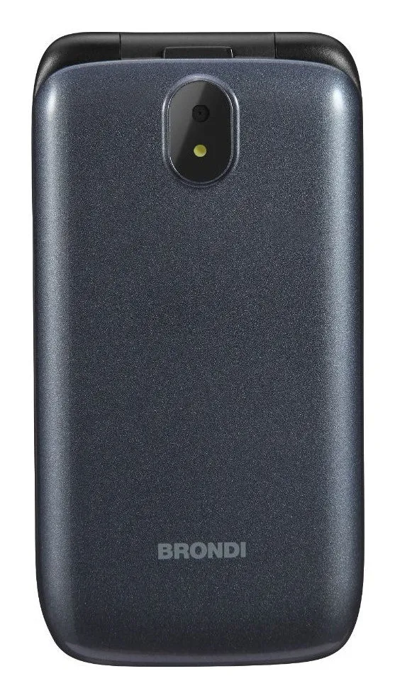 Brondi Strike Telefono Cellulare 4G Dual SIM a Conchiglia Nero Schermo 2.8"