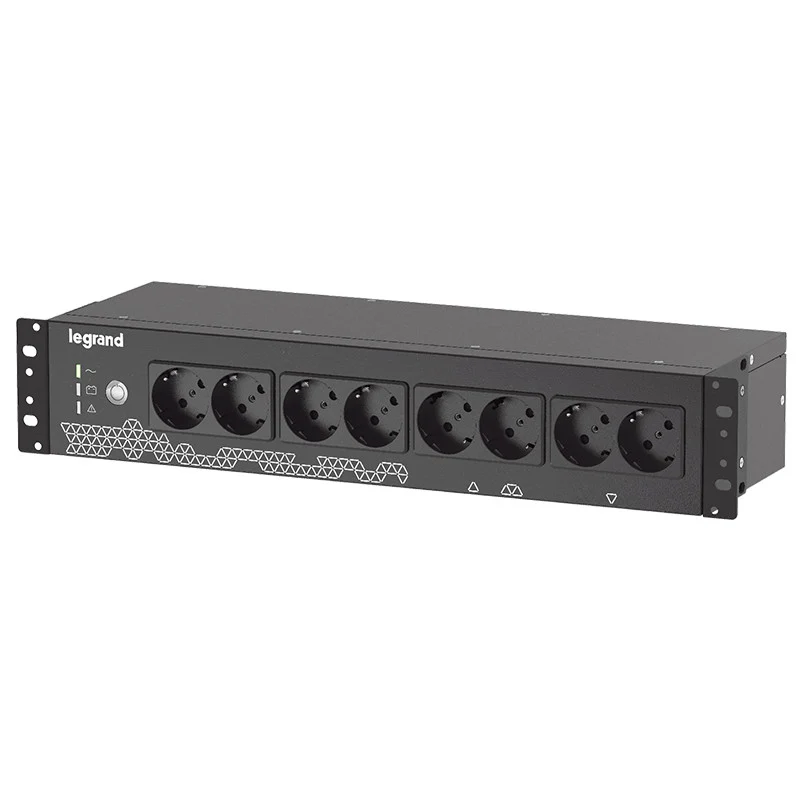 Legrand Keor ASI PDU 311018 UPS Standby 0,8kVA 480W Rack 2U 8 Prese Tipo F Nero
